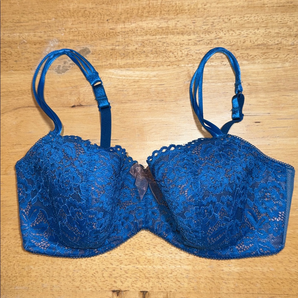 b.tempt’d Blue Sapphire Lace Bra